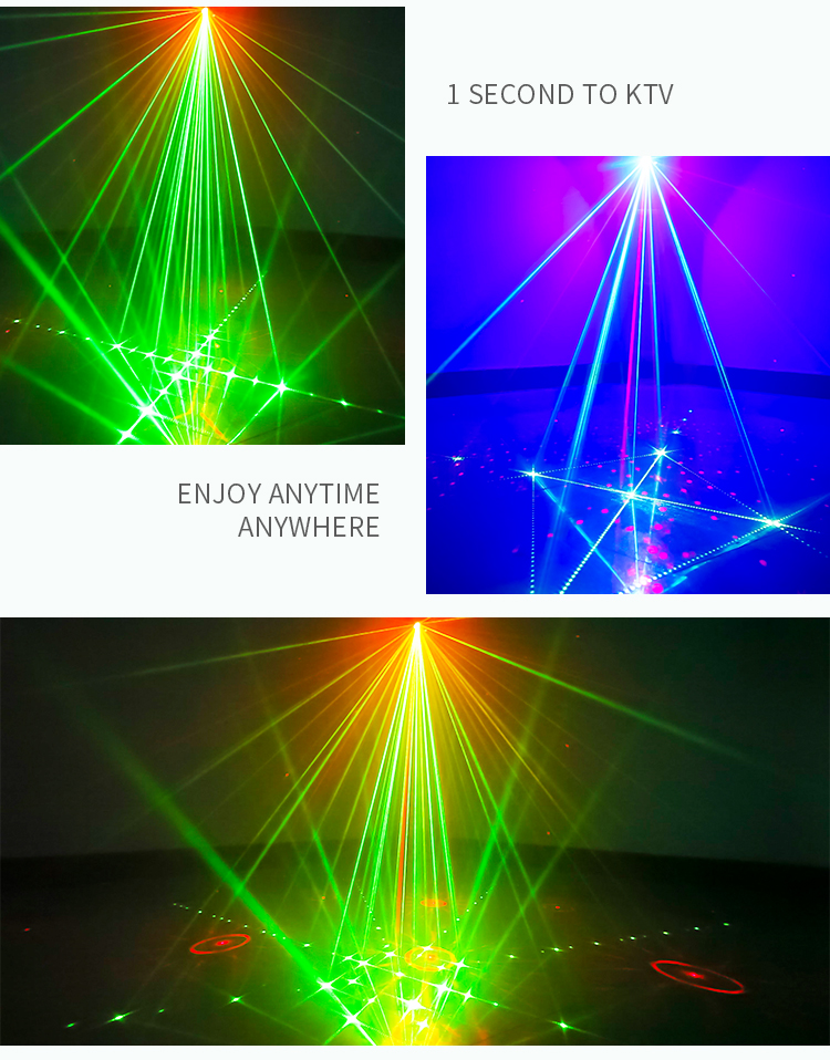 Laser Show Sys YSH056 лазер 2 красных + 2 зеленых, 128 узоров, LED RGBW, ПДУ, микрофон, кронштейн