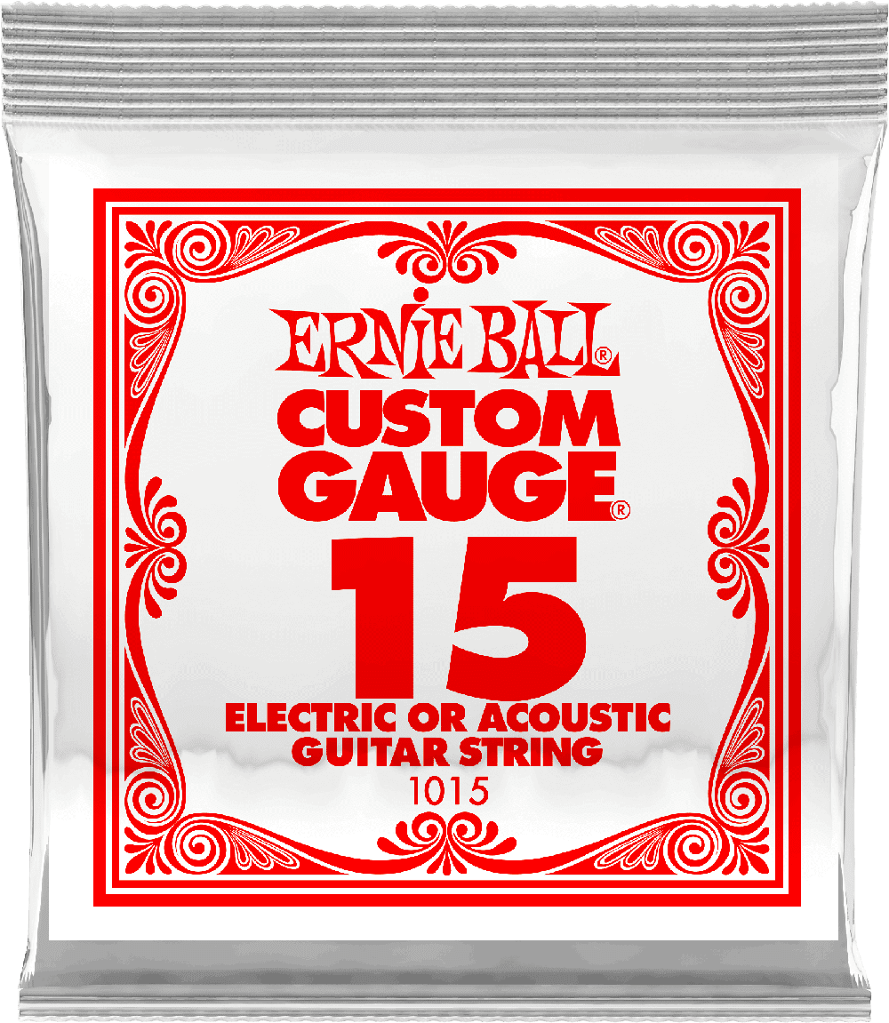 Ernie Ball 1015 струна для электро и акустических гитар. Сталь, калибр .015