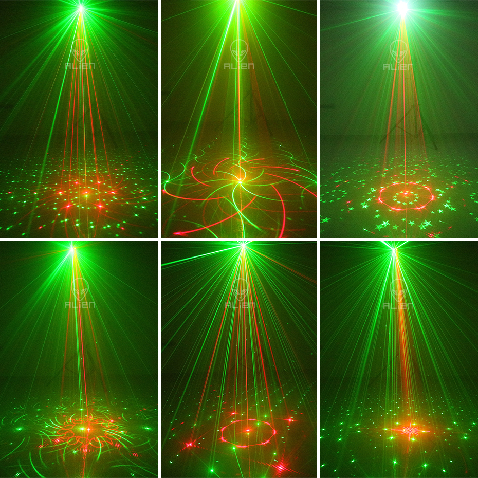 Party Lights A3H-60RG CUBE Мини лазер красный +зеленый, 60 узоров, LED RGB 3Вт, ИК ПДУ, SOUND, AUTO
