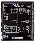art dadb двухканальный активный di-box, аттеньюаторы позволяют подключать к балансным trs jack