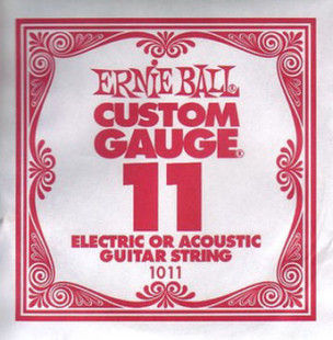 ernie ball 1011 струна для электро и акустических гитар. сталь, калибр .011