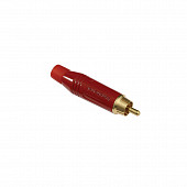 amphenol acpr-red rca "тюльпан" на кабель диаметром до 6 мм, золоченые контакты, красный