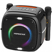 hopestar partyone портативная система 80вт, 2 микрофона, аккумулятор, bluetooth, aux, led