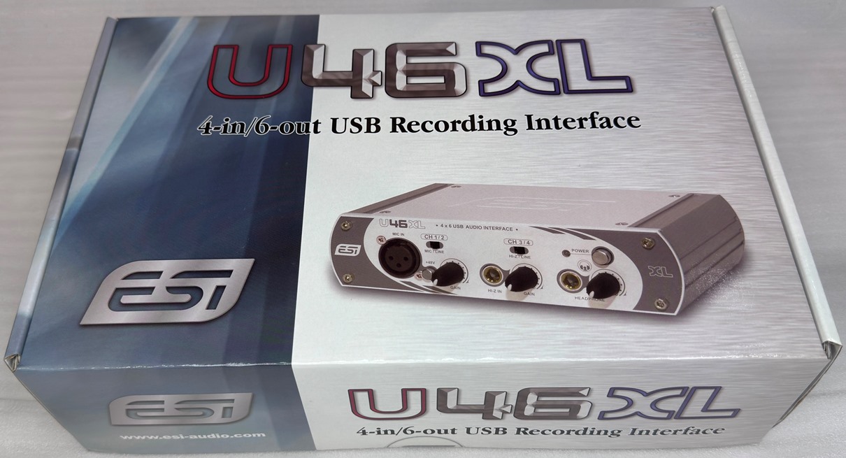 ESI U46 XL аудиоинтерфейс USB 4х6, аналог 4х6, Mic x 1XLR (+48V), Inst Hi-Z 1/4'TRS, наушники, RCA в