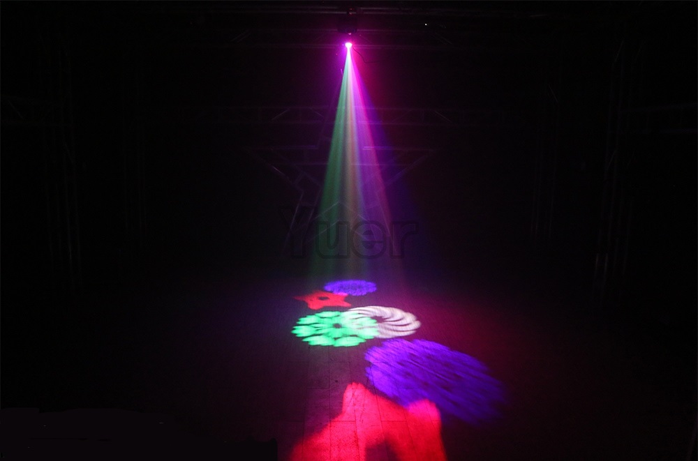 LED Pattern Laser Light световой прибор 2 лазера RG, RGBW LED, 4 гобо, ИК ПДУ, микрофон