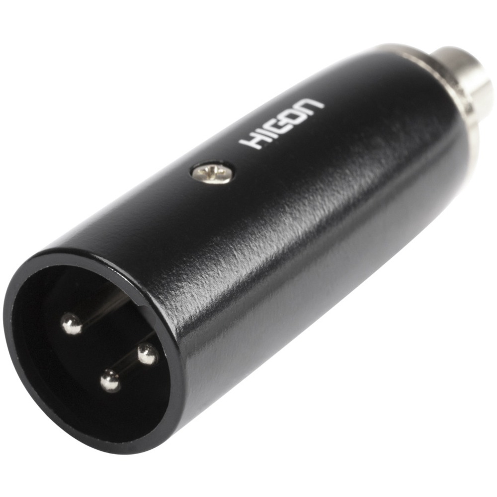 HICON HI-X3CI-MF переходник XLR3 штекер - RCA гнездо, металлический корпус, цвет черный