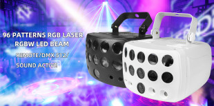 alien 96 butterfly black световой прибор 3 лазера rgb, 4х15вт rgbw led, led strob, dmx, ик пду