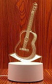 3d guitar classic led lamp светильник-ночник классическая гитара. питание от usb