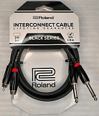 roland rcc-5-2r28 (2rm-2jmm-1,5) шнур 2 rca - 2 моно jack 6мм, длина 1,5м