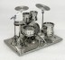 сувенир "барабанная установка", малая, 3d модель, сталь сувенир "барабанная установка", малая, 3d модель, сталь