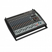 behringer pmp6000 микшер с усилителем 2х800 вт,12 моно/4 стер,эквалайзер,эффекты,подавитель обр.связ