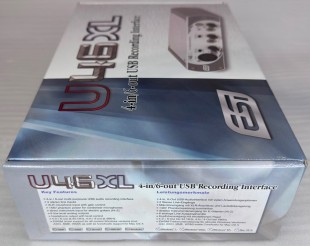 esi u46 xl аудиоинтерфейс usb 4х6, аналог 4х6, mic x 1xlr (+48v), inst hi-z 1/4'trs, наушники, rca в