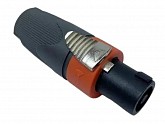 kuft nl4fx or speakon спикон 4-х контактный на кабель, оранжевый