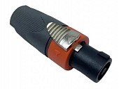 kuft nl4fx or speakon спикон 4-х контактный на кабель, оранжевый