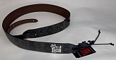 ernie ball 4085 black python кожаный ремень для гитары цвет черный, рисунок змеиная кожа (питон)