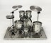 сувенир "барабанная установка", малая, 3d модель, сталь сувенир "барабанная установка", малая, 3d модель, сталь