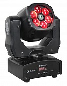 bee eyes lights rgbw 6x12w led вращающаяся голова, 4 цвета + 50mw лазер, dmx,sound,auto