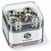 schaller s-locks nickel замок-фиксатор (стреплок) ремня к гитаре, никель, комплект из 2-х штук