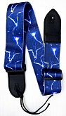 rebel blue lightning ремень для гитары, молния, сине-фиолетовый, полипропилен
