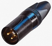 neutrik nc3mxx-b-crystal канон "папа" male черный корпус с кристалами сваровски, золоченые контакты