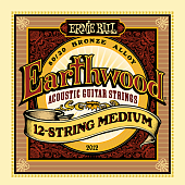 ernie ball 2012 для 12-струнной акустической гитары eartwood 80/20 bronze 12 medium (11-52)