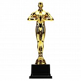 статуэтка оскар/oscar, сувенир. высота 25,5 см с подставкой. высококач пластик. квазигальваника.
