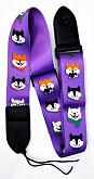 rebel doggie purple ремень для гитары, собачки, фиолетовый, полипропилен