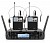 glxd4/headset dual радиосистема с 2 головными микрофонами, uhf, 2х100 каналов