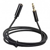 maestro chq mjms-mjfs-1 шнур mini-jack stereo - mini-jack гнездо stereo металл, тканевая оплетка, 1м