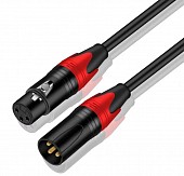 maestro hq xlf-xlm-10,0bgdst шнур xlr-f - xlr-m high quality, длина 10м. черный, золоченые контакты