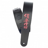 planet waves 25l-chn гитарный ремень кожаный, черный цвет, рисунок chinese. made in canada