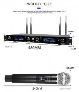 g-mark g440 uhf радиосистема 4-х микрофонная, 4 антенны, 4 фиксированные частоты