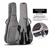 tukay ga-6 gray чехол для акустической гитары, полужесткий, 28мм мягкое уплотнение, рюкзачные ремни