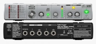 behringer fex800 minifex процессор эффектов, 16 пресетов эффектов, 24 бит/48 кгц,ревер,задержка
