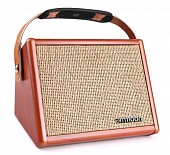 ammoon ac-15 комбо для акустической гитары, 15вт, микрофонный вх., встроенный аккумулятор