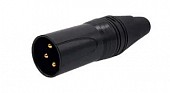 kuft nc3mxx-b канон "папа" кабельный разъем xlr male черненый корпус, золоченые контакты