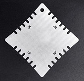 шаблон для измерения радиуса грифа гитары с выемками под струны