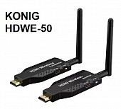 konig hdwe-50 hdmi wireless extender 50m transmitter+receiver комплект передатчик+приемник hdmi, 50м
