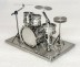 сувенир "барабанная установка", малая, 3d модель, сталь сувенир "барабанная установка", малая, 3d модель, сталь