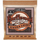 ernie ball 3550 3 pack струны 2150х3 для акуст.гитары acoustic phosphor bronze  (10-14-20-28-40-50) 
