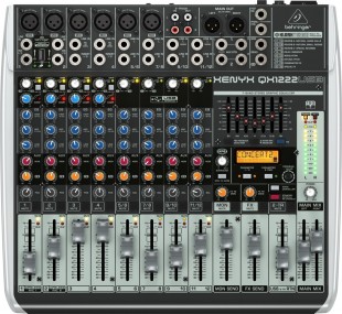 behringer qx1222usb микшерный пульт 16 каналов, usb/аудио интерфейс