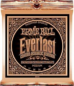 ernie ball 2544 everlast coated phosphor bronze струны для акустической гитары, фосфорная бронза с