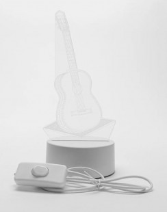 3d guitar classic led lamp светильник-ночник классическая гитара. питание от usb