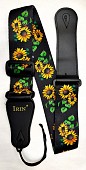 ремень для гитары irin sunflower ПОДСОЛНУХИ, разноцветный узор, полипропилен