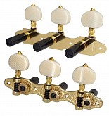 partsland gold'n'pearl de luxe колки для классической гитары на литой планке 3+3, барашки съемные. 