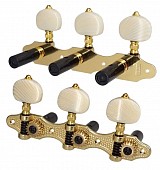 Колки для классической гитары partsland gold'n'pearl dlx на ЛИТОЙ планке 3+3, ЗОЛОТО-ПЕРЛАМУТР