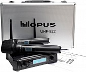 opus uhf 922hh радиосистема ручная с 2 микрофонами, частота 505-548 mhz, алюминиевый кейс