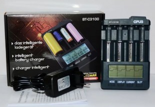 opus bt-c3100 v2.2 intellicharger зарядное устройство для 4 аккумуляторов li-ion, ni-cd, ni-mh