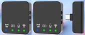 r10-2 ktv lavalier black type-c пара радио-микрофонов квадратных петличных, для android / iphone